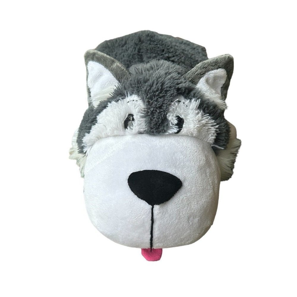 FlipaZoo Plush Stuffed Animal 20 Inch Pet Polar Bear Poppi Husky Asher 2 in 1